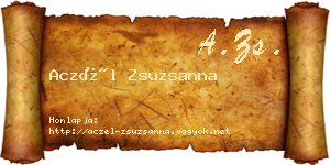 Aczél Zsuzsanna névjegykártya