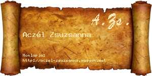 Aczél Zsuzsanna névjegykártya