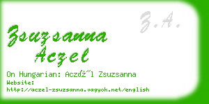 zsuzsanna aczel business card